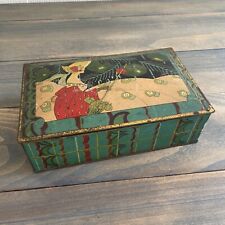 Vintage Estate Canco Art Deco Crinoline Lady Candy Tin Box (W5) picture
