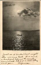 1906. MOONLIGHT ON CHAUTAUQUA LAKE, NY.  POSTCARD. RC14 picture