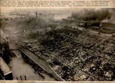 LD335 1973 AP Wire Photo SMOLDERING REMAINS OF FURNITURE WAREHOUSE CHICAGO FIRE picture