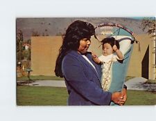Postcard Native American Lady & Her Baby Warm Springs Oregon USA picture