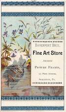 Davenport Bros. Fine Art Store, Early Trade Card, Size: 127 mm x 72 mm picture