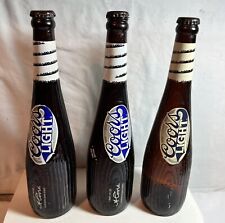 Coors Light Beer Banquet Baseball Bat Bottle 18oz Empty - Vintage Set Of Three picture