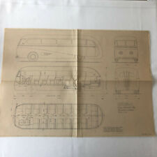 1936 Coachbuilder Bus Design Blueprint Rendering Blue Print Coach Bus Truck picture