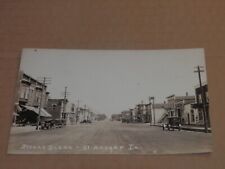 ST. ANSGAR IOWA - 1922-1926 ERA REAL PHOTO POSTCARD - STREET SCENE - RPPC picture