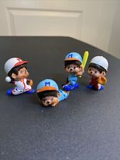 4 Vintage 1979 Monchhichi  Monchichi Baseball Sekiguchi PVC Mini Figurines picture