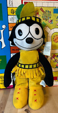 Vintage Felix the Cat A&A Plush Toy in Native American Indian Costume, w Tag 14