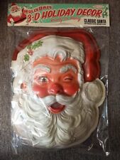 Retro A Go-Go 3-D Holiday Decor Classic Santa Mask 15X18 NIP picture