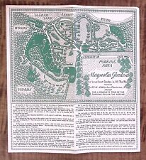 1940s CHARLESTON SC MAGNOLIA GARDENS VISITOR MAP AND HISTORICAL INFO Z3762 picture