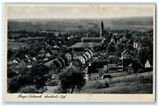 c1940's General View of Bavarian Ostmark Auerbach Germany Posted Postcard picture