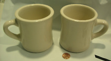 2 VINTAGE Heavy Restaurant Ware Diner Coffee TEA Mug CUP WWII MILITARY MESS HALL picture