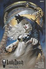 Lady Death Unholy Ruin #1 Premier Gold Foil Mike Krome  Comic--SIGNED by Pulido picture