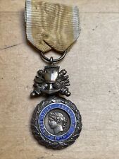 FRANCE.SILVER ENAMEL MILITARY MEDAL FOR VALOR AND DISCIPLINE,1870. picture