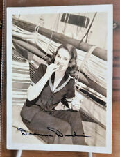 HOLLYWOOD SIGNATURE 30'S DEANNA DURBIN BLUE INK AUTOGRAPH PHOTOGRAPH ON BOAT picture