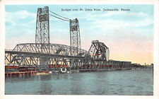 UPICK POSTCARD Bridges over St. Johns River, Jacksonville, Florida, Unposted PC  picture