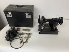 Vintage Singer Featherweight Model 221-1 Sewing Machine W/ Many Attachments Case picture