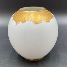 VTG H&C Heinrich Vase Selb Bavaria Porcelain White 24k Gold Gilt Gorgeous 5