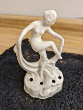 Vtg. art deco nude woman flower frog, 1920's. picture