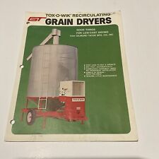 GT Tox-O-Wik Recirculating Grain Dryer Brochure Vintage BAOH Prop Set Design picture