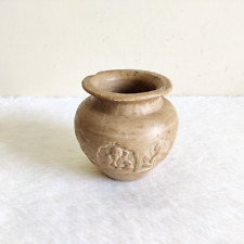 1930 Vintage Soft Stone Ashta Ganesha Holy Pot Decorative Old Collectible STO163 picture