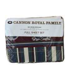 Vintage NEW Cannon Royal Family Provencal II 4 Piece Full Sheet Set USA 1980's picture