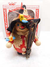 Steinbach Wood Hand Made in Germany Scarecrow with Bird Tagged Ornament in Box picture