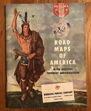 Vintage 1951 Pontiac Road Maps of America Atlas Bourgeois Pontiac Shelby, Ohio picture