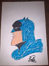 Bob Kane Vintage Signed Batman Sketch DC Comics picture