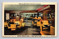 1947 Postcard Miami Beach Ferd McGettigan Cocktail Lounge Marine Terrace Hotel picture