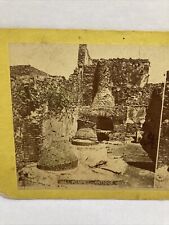 Antique 1800s Pompeii Italy Antique Hills Stereoview Stereograph Photo Card picture