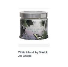 Partylite WHITE LILAC & IVY SIGNATURE 3-wick JAR CANDLE  BRAND NEW   picture