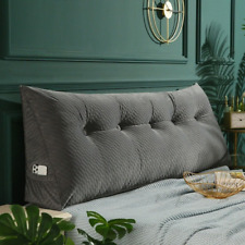 Triangular Bedside Cushion Soft Back Rest Bed Cushion Waist Long Sleeping Decor picture