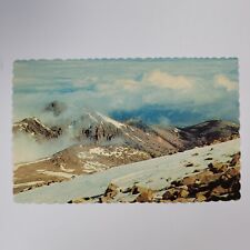 Pikes Peak Above Timberline & Clouds Colorado Famous Mountain Vintage Postcard picture