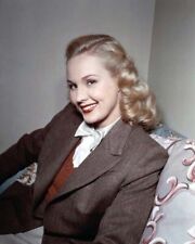 Virginia Mayo 1940's era smiling portrait long blonde hair 4x6 inch photo picture