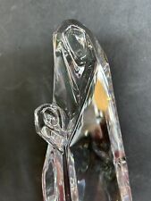 Nambe Holy Mother And Child 13 1/2” Signed Crystal Figure picture