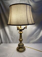 Vintage Very RARE Stiffel Brass 6-Way 4 Light Table Lamp w/Stiffel Shade 23S3 picture