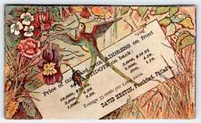1880's POISONS & ANTIDOTES SAMPLE CARD PRICE LIST DAVID HESTON PHILADELPHIA PA picture