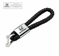 Honda Black Leather Rope Keychain picture