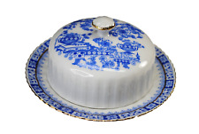 RARE- VINTAGE CHINA BLAU BY SELTMANN ROUND COVERED BUTTER DISH BAVARIA picture