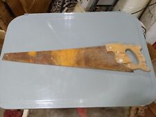 Vintage Disston Phila USA 26” Hand Saw Wood Handle Rustic Rusty Aged Decor picture