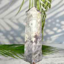 Large Pink Amethyst Flower Agate Quartz Tower Crystal Generator picture