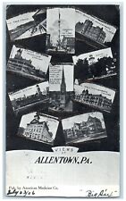 1906 Views Of Allentown Pennsylvania PA Posted Antique Postcard picture
