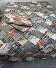 Full Queen Size Rustic Quilt Comforter Sham Set Plaid Mountain Farmhouse Bedding picture