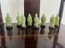 Vintage Vita Made In Hong Kong Plastic Faux Jade Statue Figurines- Set of 8 picture