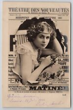 RPPC Theater Glamour Girl 1902 Model Showgirl Newspaper Masked Postcard S21 picture