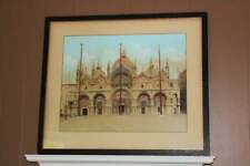 Huge Hand Colored Photograph St. Mark's Cathedral Venice Antique Albumen Paolo S picture