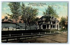 1915 Residence J. F Wilcox Portion Extensive Glass House Council Bluffs Postcard picture