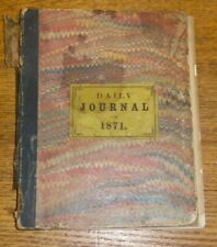 Antique 1871 Daily Journal - Ella Boughman - King Street Wilmington Delaware picture