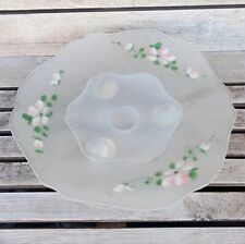 Vintage Lancaster Kay Glass Dish Bowl Plate 868 Satin 3 Toed Hand Painted 10