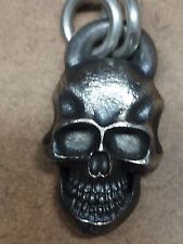 Steel Flame DARKNESS SKULL Pendant Tag Sterling Silver NEW RARE picture