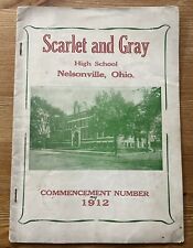 1912 Nelsonville High School Ohio Commencement Program Indian, Harley, AT&T Ads picture